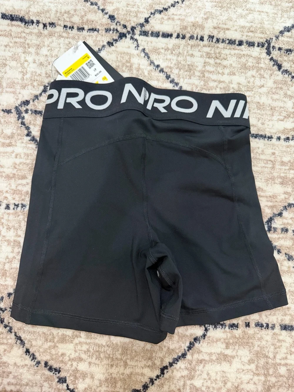 Nike Black Pro Compression Girls Athletic Shorts 5” Inseam